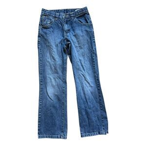 Youth Boys Wrangler Five Star Premium Denim Regular Straight Leg Jeans - Sz 12